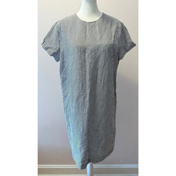 Jenni Kayne Dresses & Skirts - NWT Jenni Kayne Linen Striped Shortsleeve T-Shirt Shift Dress Size S